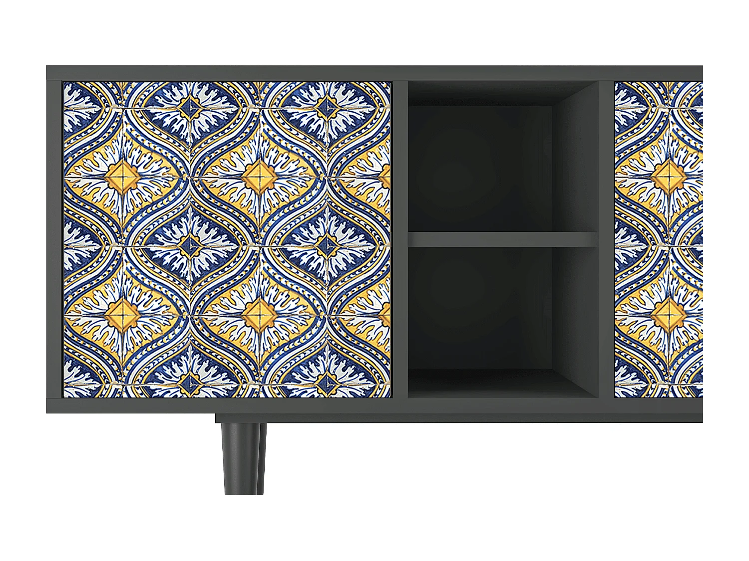 TV-meubel - 150х69х41 cm - T5 - Illusory Pattern, Antraciet