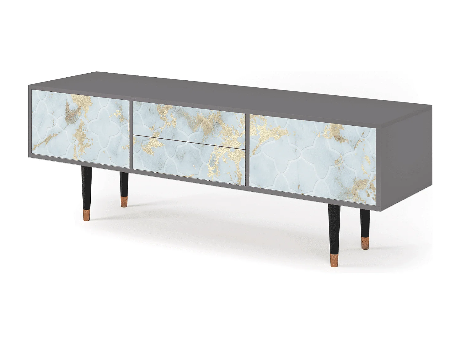 TV-Möbel - 170х59х48 cm - T4 - Golden Waves, Grau