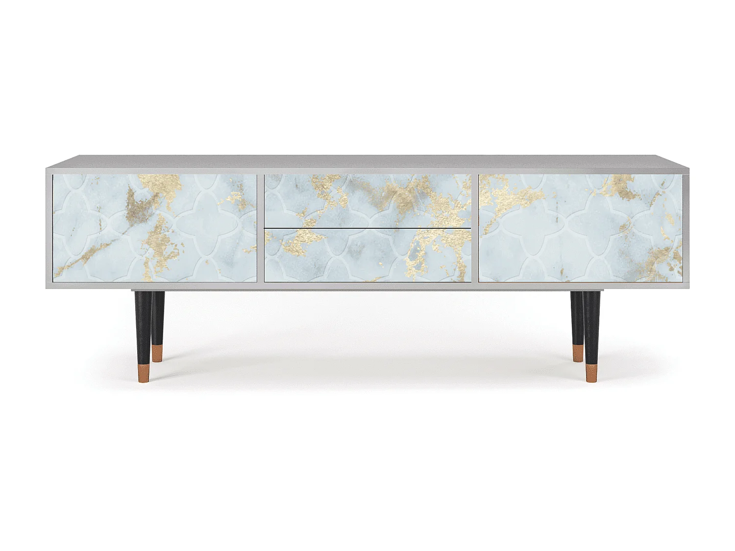 Meuble TV - 170х59х48 cm - T4 - Golden Waves, Gris