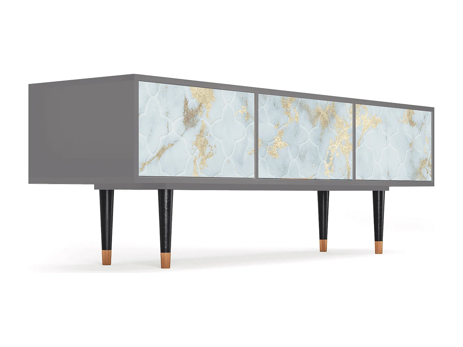 Meuble TV - 170х59х48 cm - T4 - Golden Waves, Gris