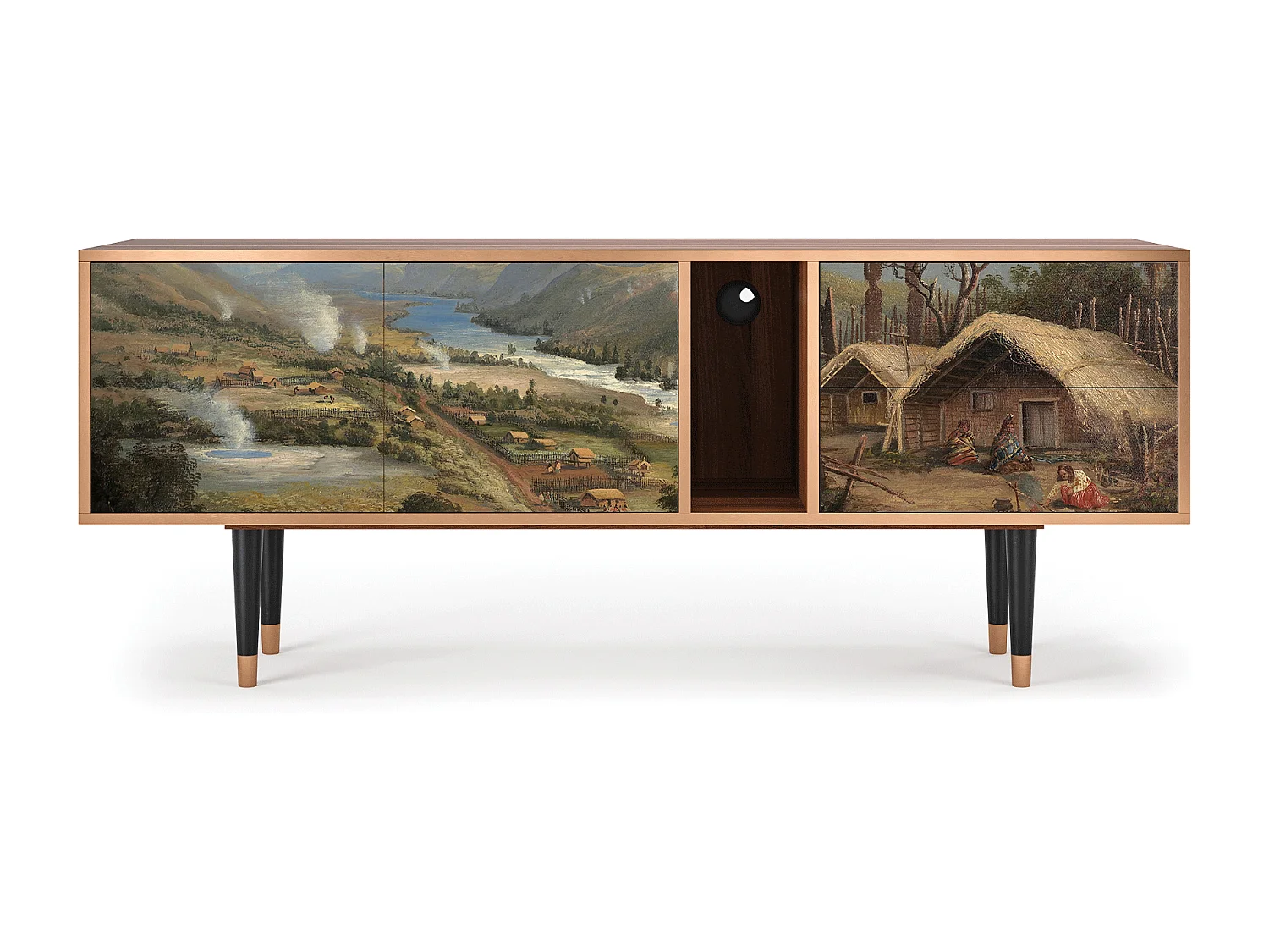 TV-Möbel - 170х69х48 cm - T1 - View Across the Plains , Walnuss