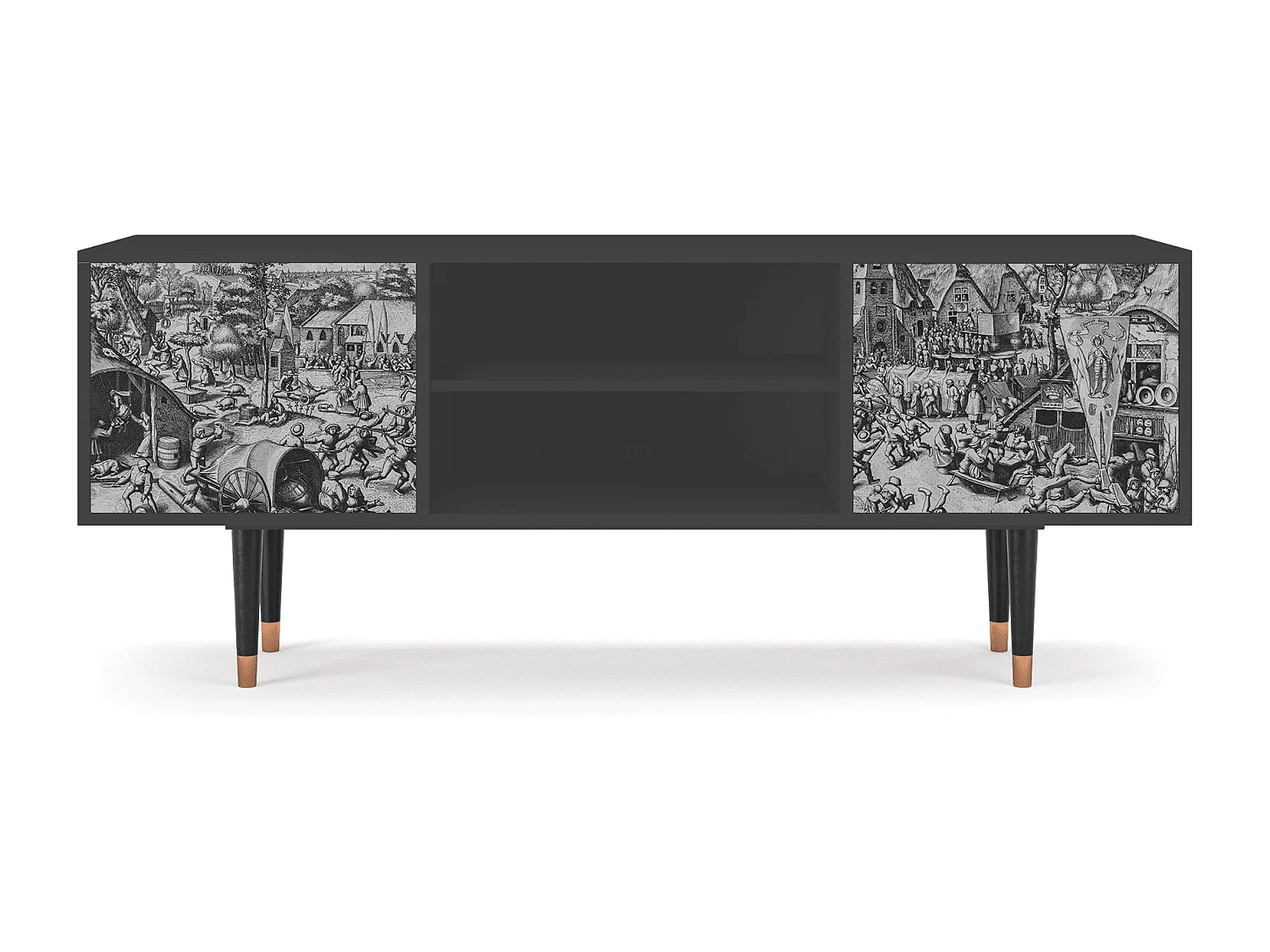 TV-meubel - 170х69х48 cm - T2 - The Festival of Saint, Antraciet