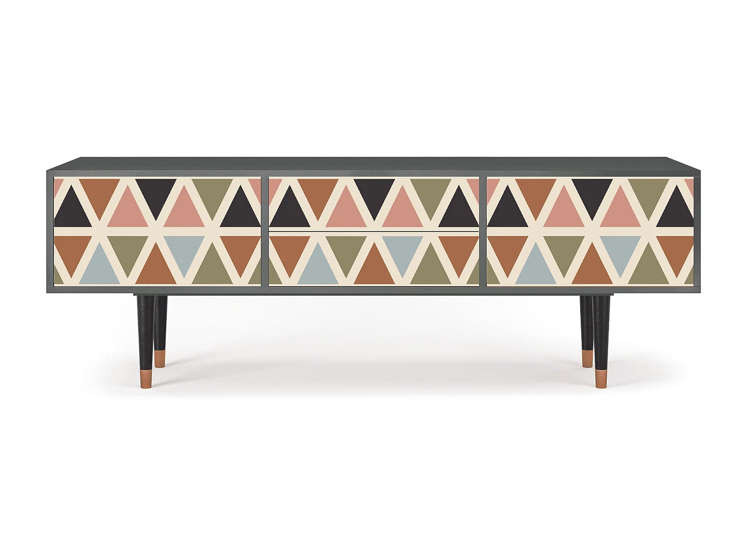 TV-Möbel - 170х59х48 cm - T4 - Royal Triangles, Anthrazit