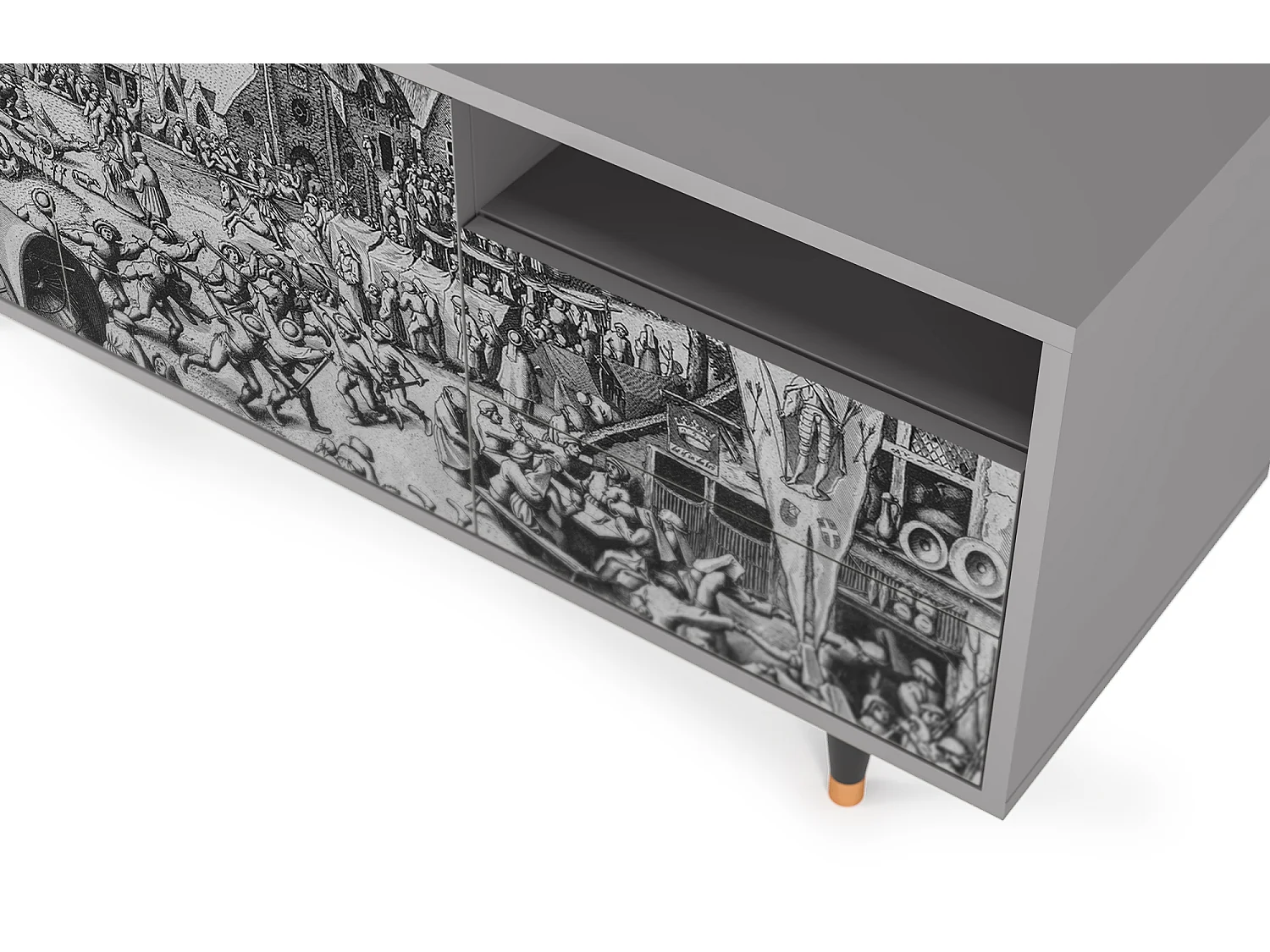 Meuble TV - 125х56х41 cm - T7 - The Festival of Saint, Gris