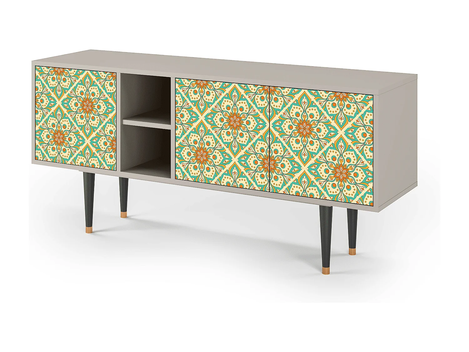 Mueble de TV - 150х69х41 cm - T5 - Hindu Daisy, Areia