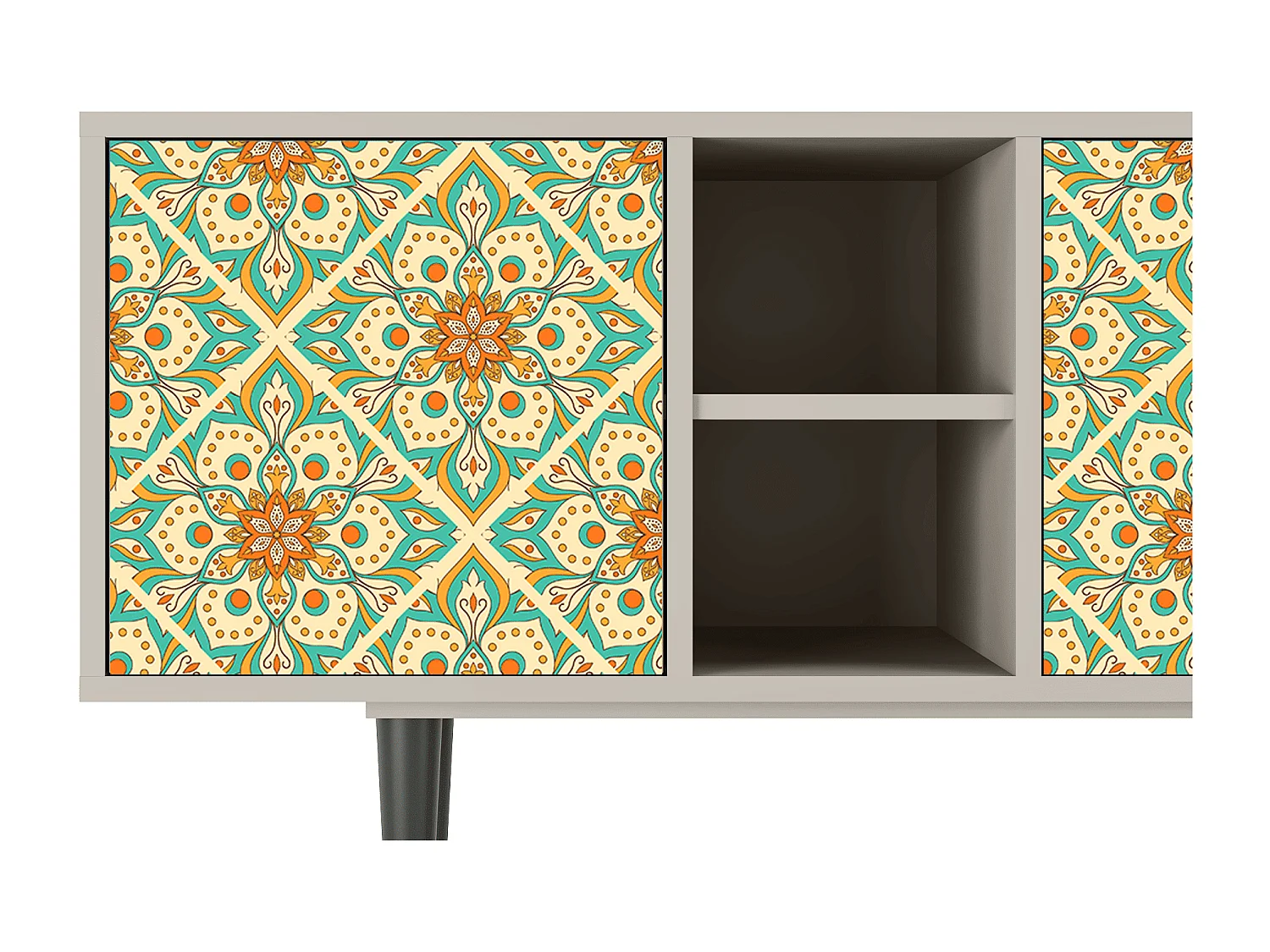 Mueble de TV - 150х69х41 cm - T5 - Hindu Daisy, Areia