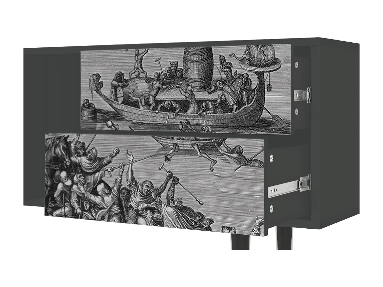 Mueble de TV - 170х69х48 cm - T1 - Saint Martin, Antracite