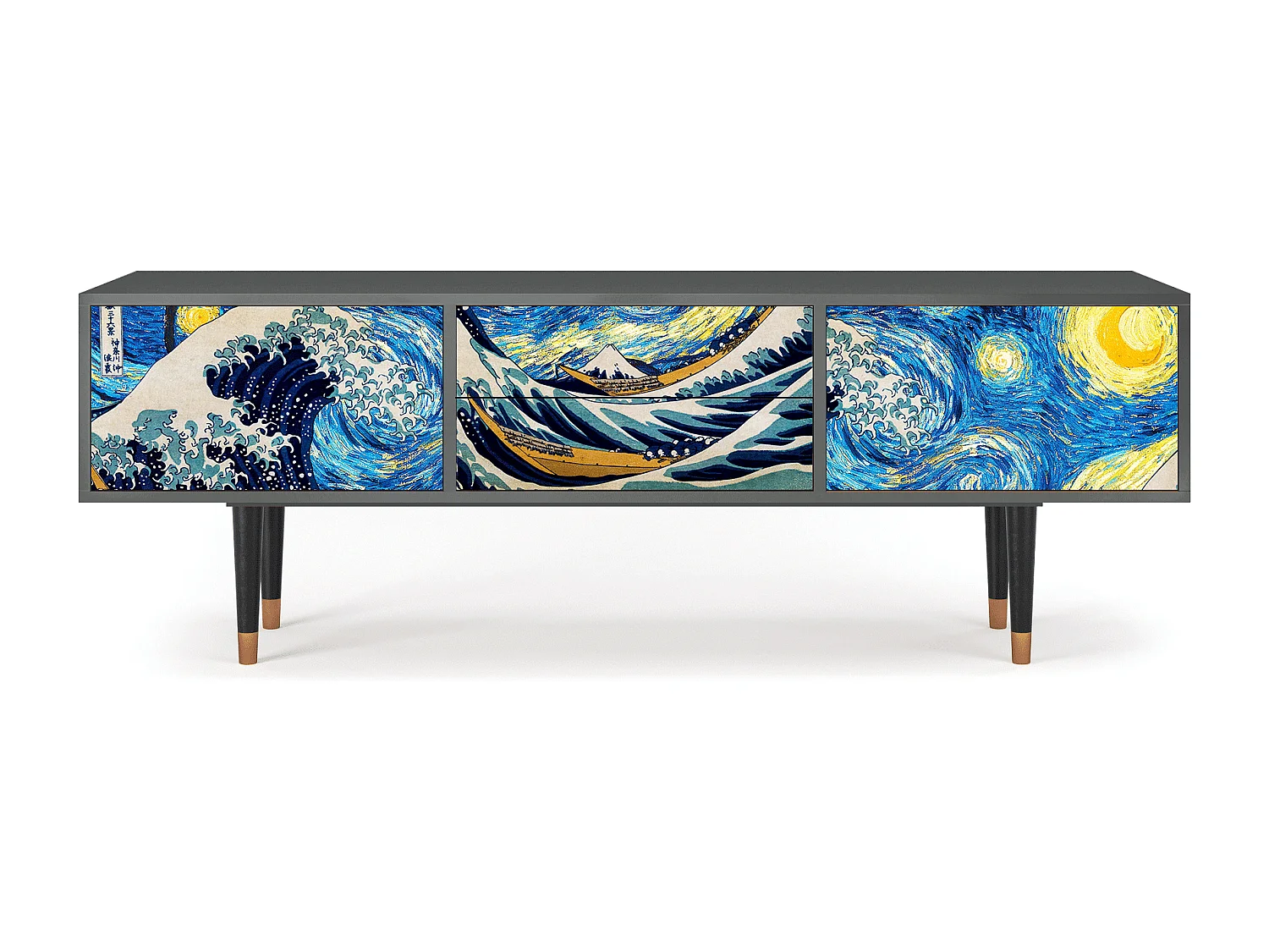Mobile TV - 170х59х48 cm - T4 - Great Wave, Antracite