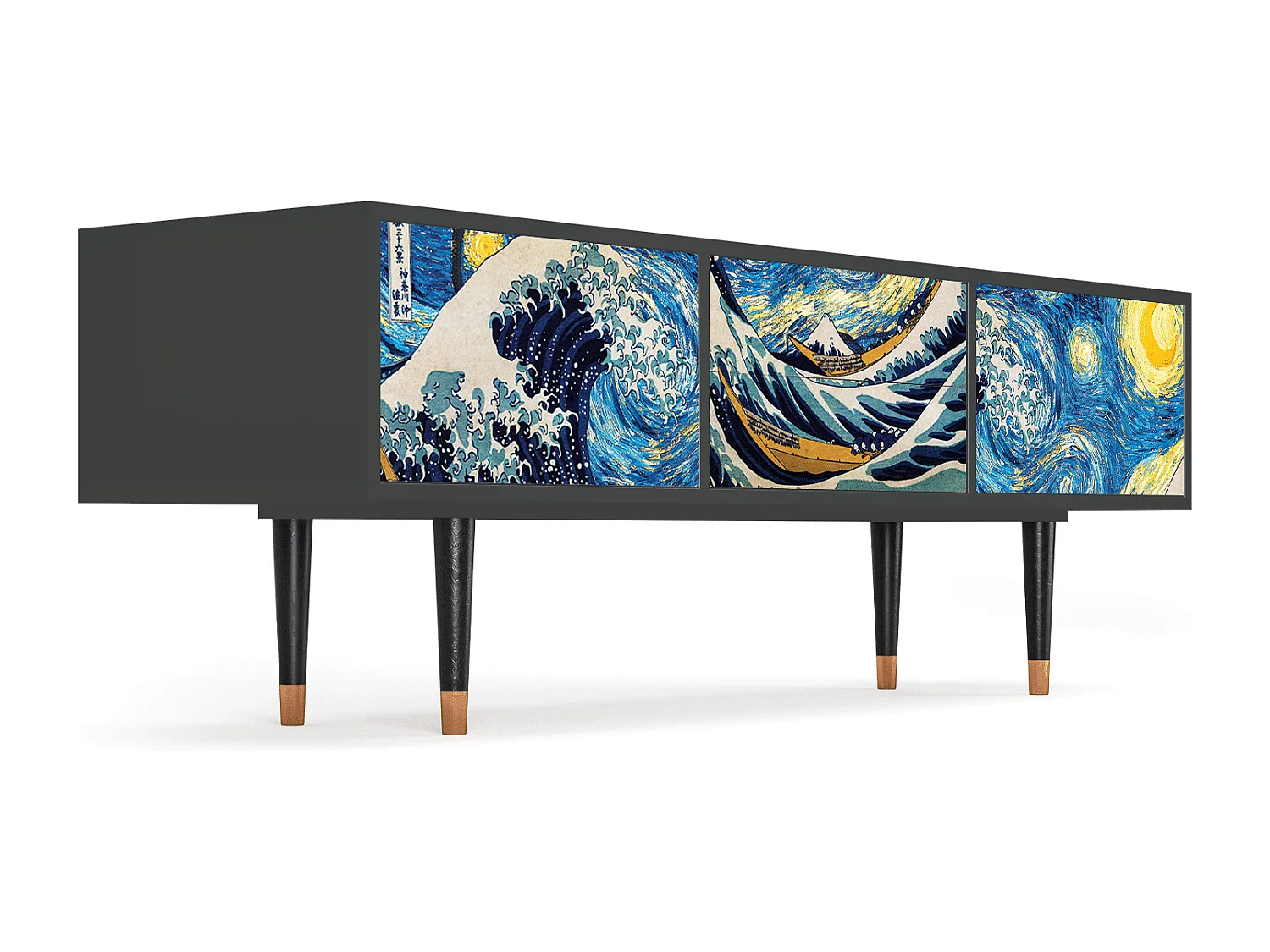 Mobile TV - 170х59х48 cm - T4 - Great Wave, Antracite