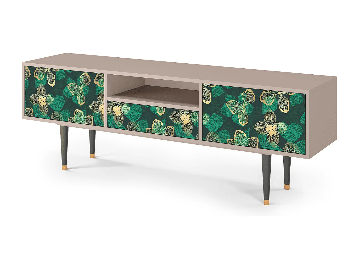 TV-meubel - 170х59х41 cm - T6 - Green Flower, Latte