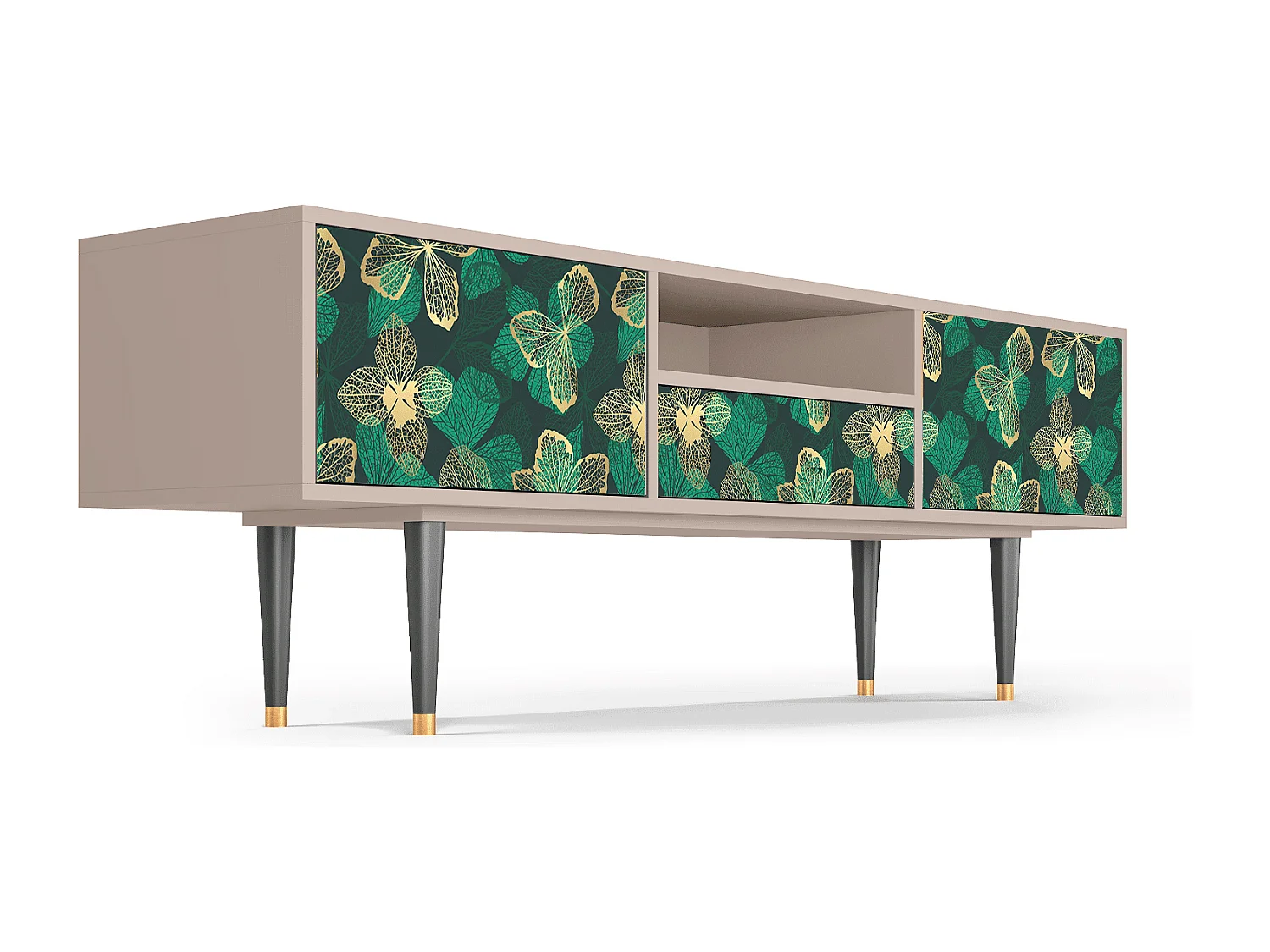 TV-meubel - 170х59х41 cm - T6 - Green Flower, Latte