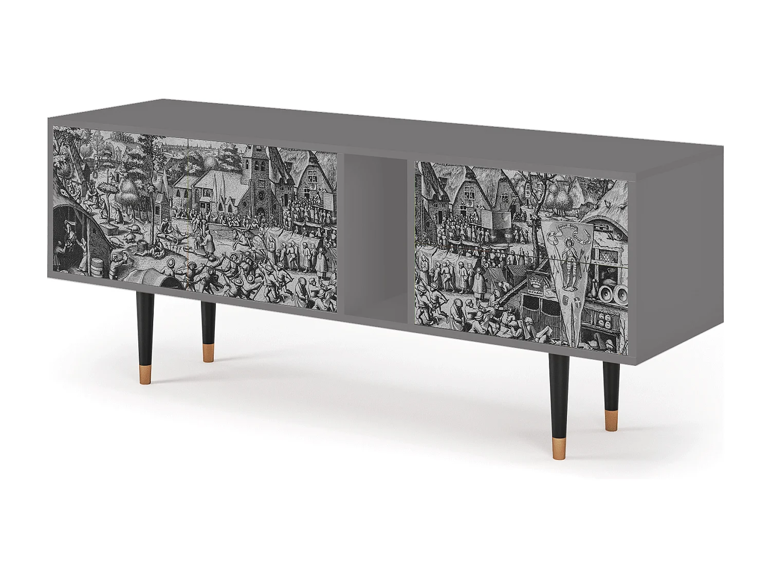 Meuble TV - 170х69х48 cm - T1 - The Festival of Saint, Gris