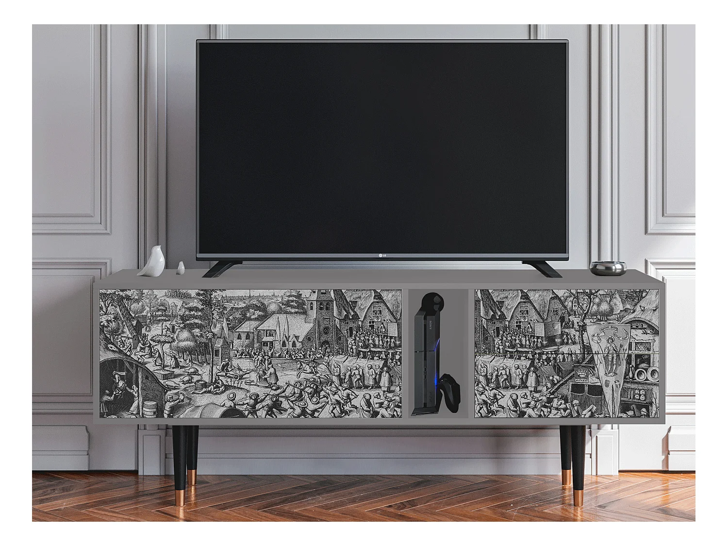 Meuble TV - 170х69х48 cm - T1 - The Festival of Saint, Gris