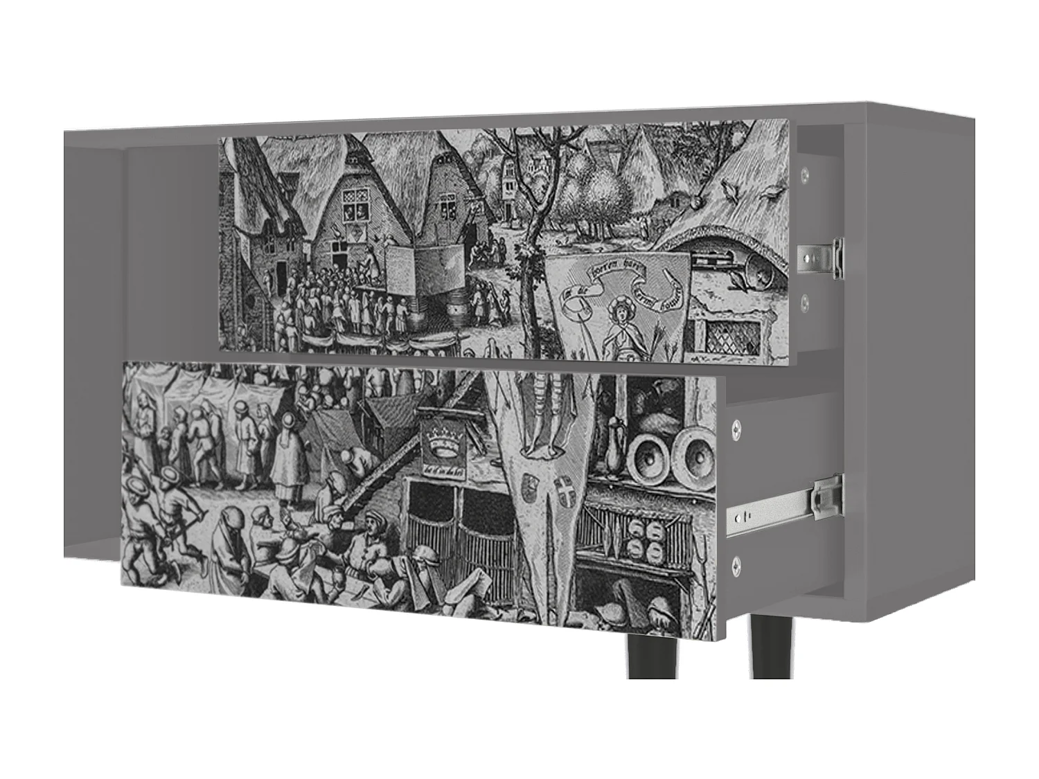 Meuble TV - 170х69х48 cm - T1 - The Festival of Saint, Gris