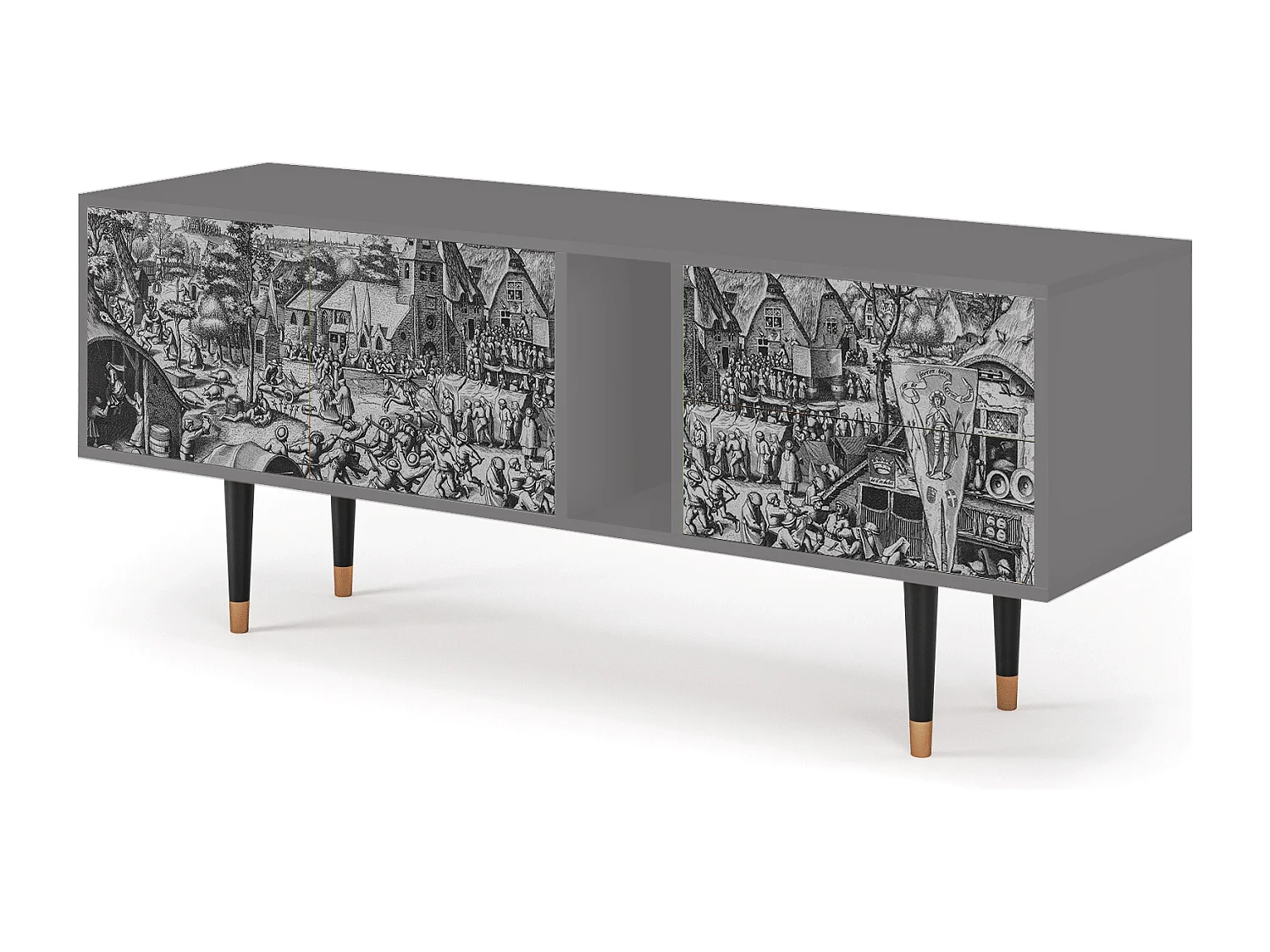 Mobile TV - 170х69х48 cm - T1 - The Festival of Saint, Grigio