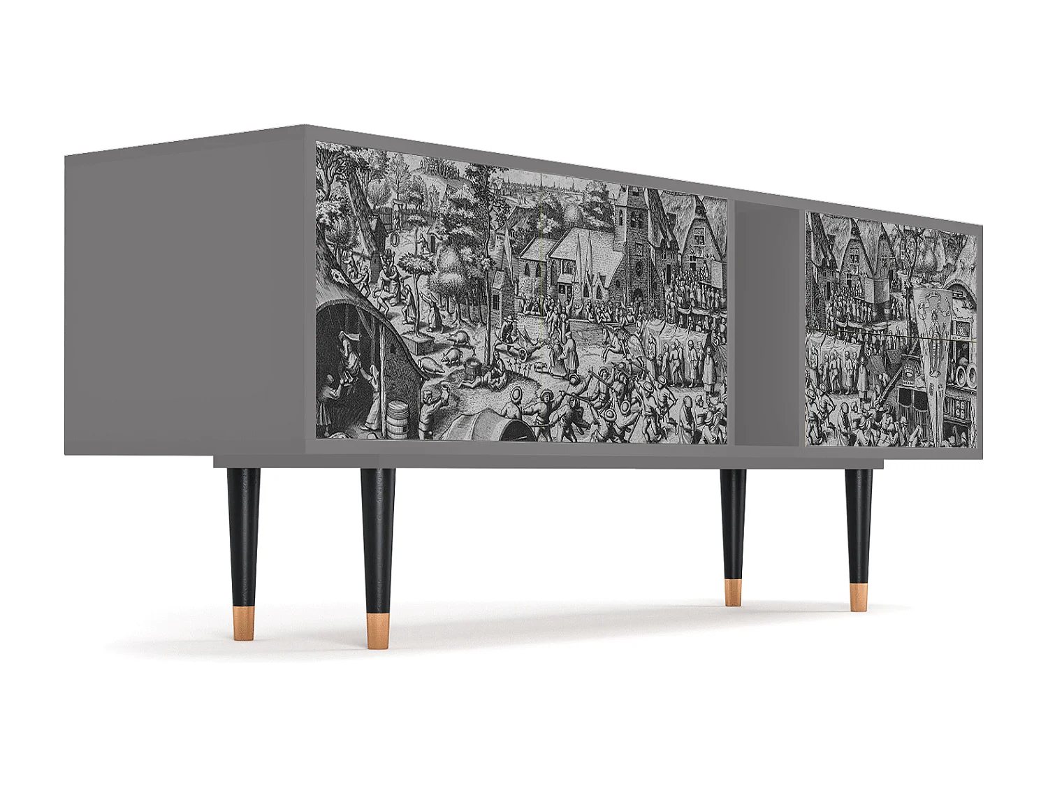 Mobile TV - 170х69х48 cm - T1 - The Festival of Saint, Grigio