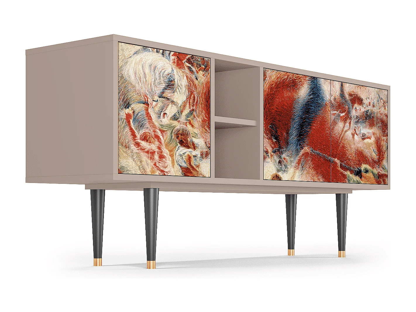 TV-meubel - 150х69х41 cm - T5 - The City Rises, Latte