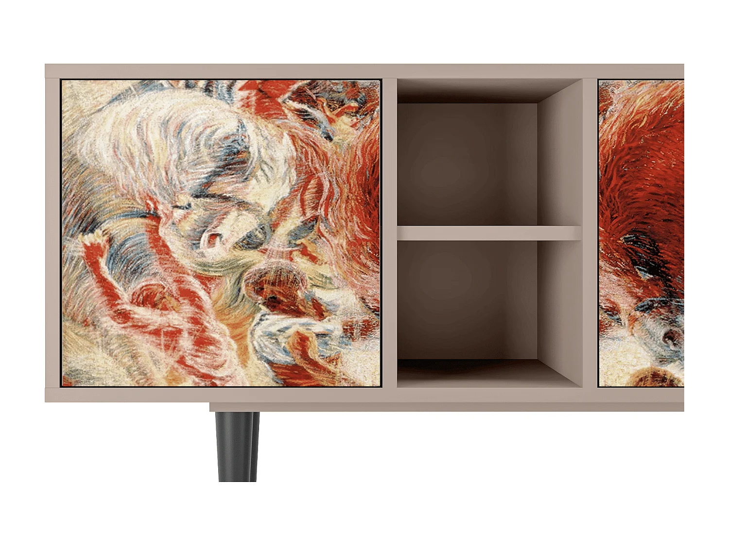 Meuble TV - 150х69х41 cm - T5 - The City Rises, Latte