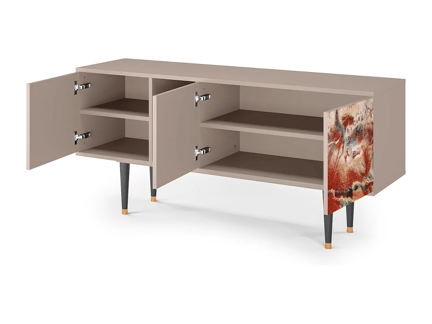 Meuble TV - 150х69х41 cm - T5 - The City Rises, Latte