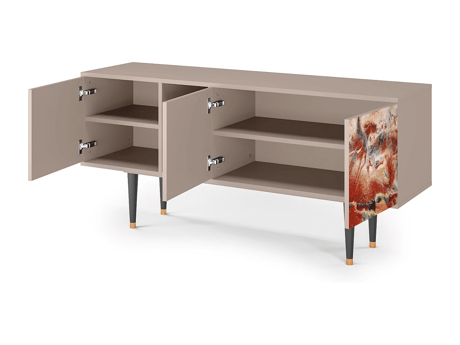 Meuble TV - 150х69х41 cm - T5 - The City Rises, Latte