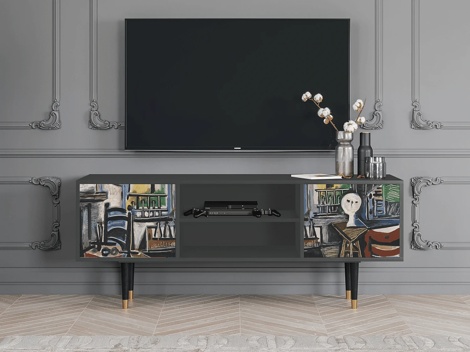 Mueble de TV - 170х69х48 cm - T2 - The Studio , Antracita