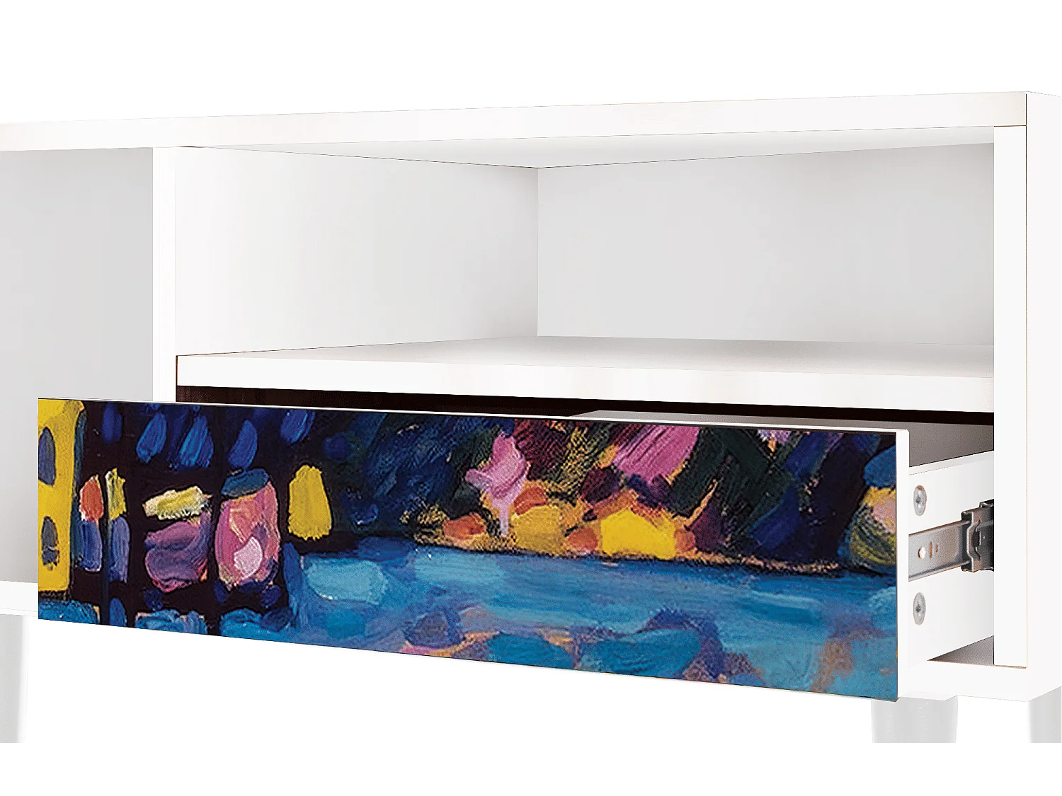 TV-Möbel - 115х59х48 cm - T3 - Winter Landscape, Weiß