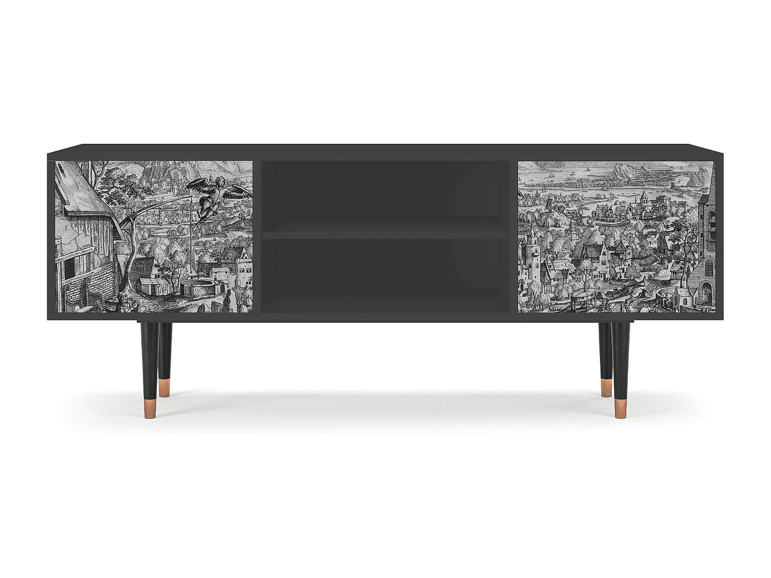 Mueble de TV - 170х69х48 cm - T2 - Departure, Antracita