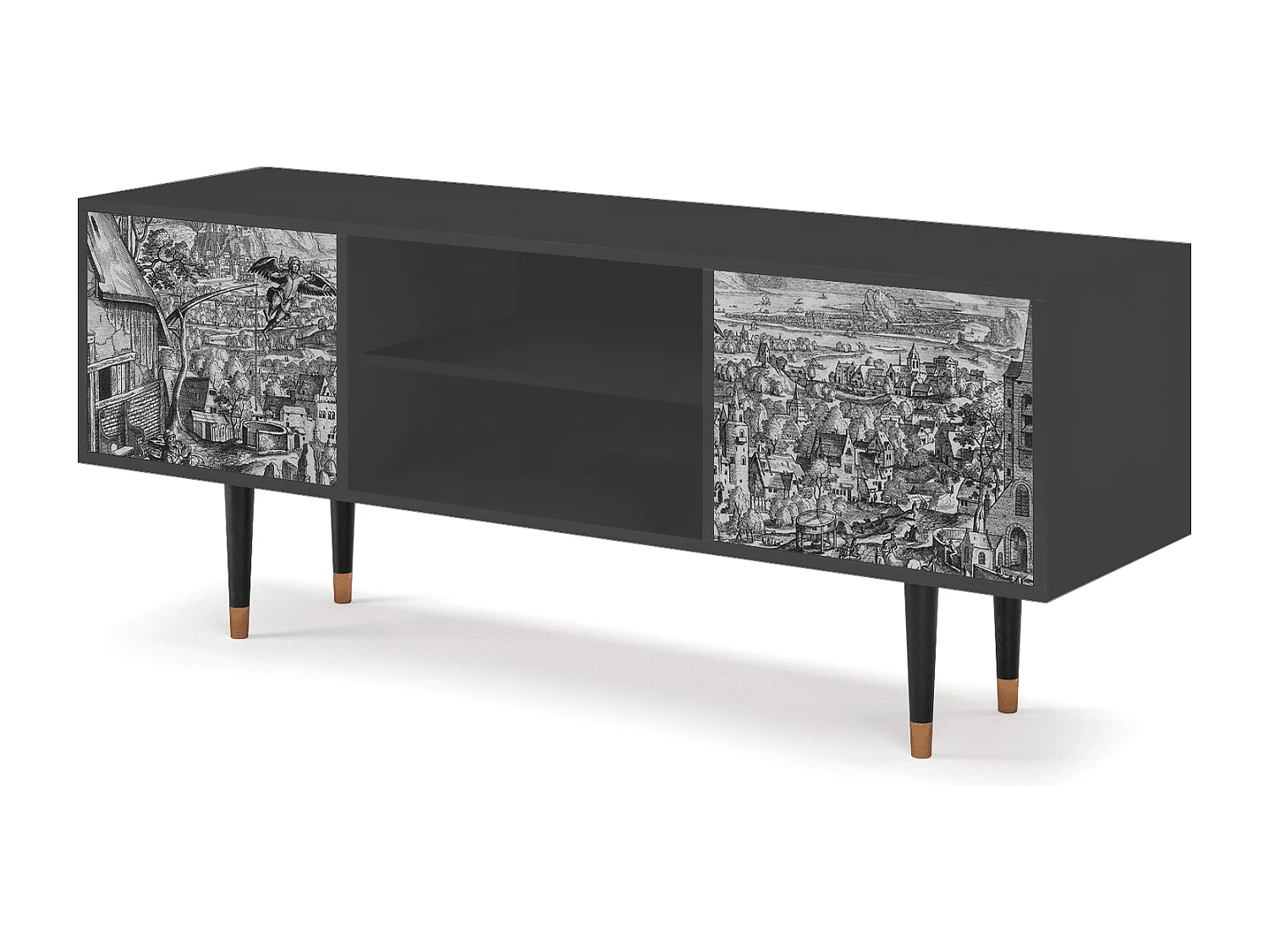 Mueble de TV - 170х69х48 cm - T2 - Departure, Antracita