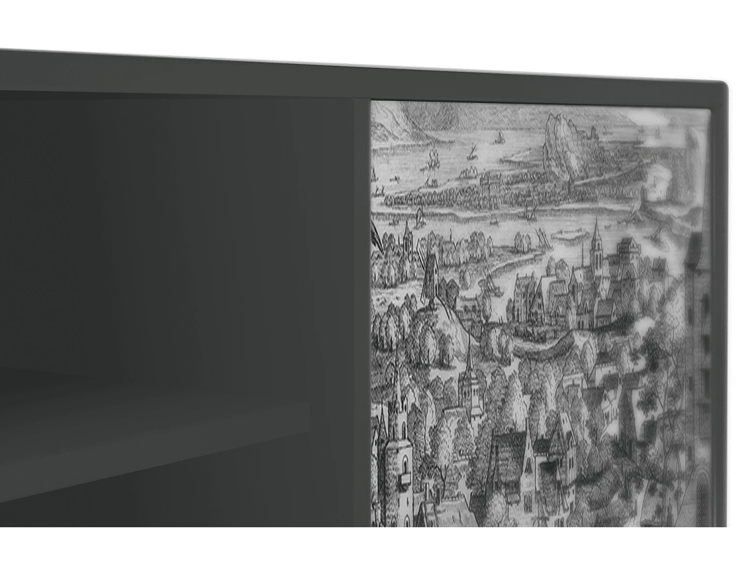 Mueble de TV - 170х69х48 cm - T2 - Departure, Antracita