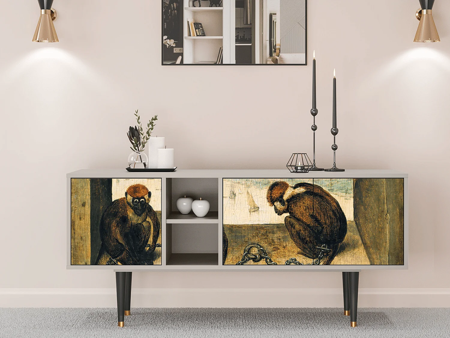 Meuble TV - 150х69х41 cm - T5 - Two Monkeys, Sable