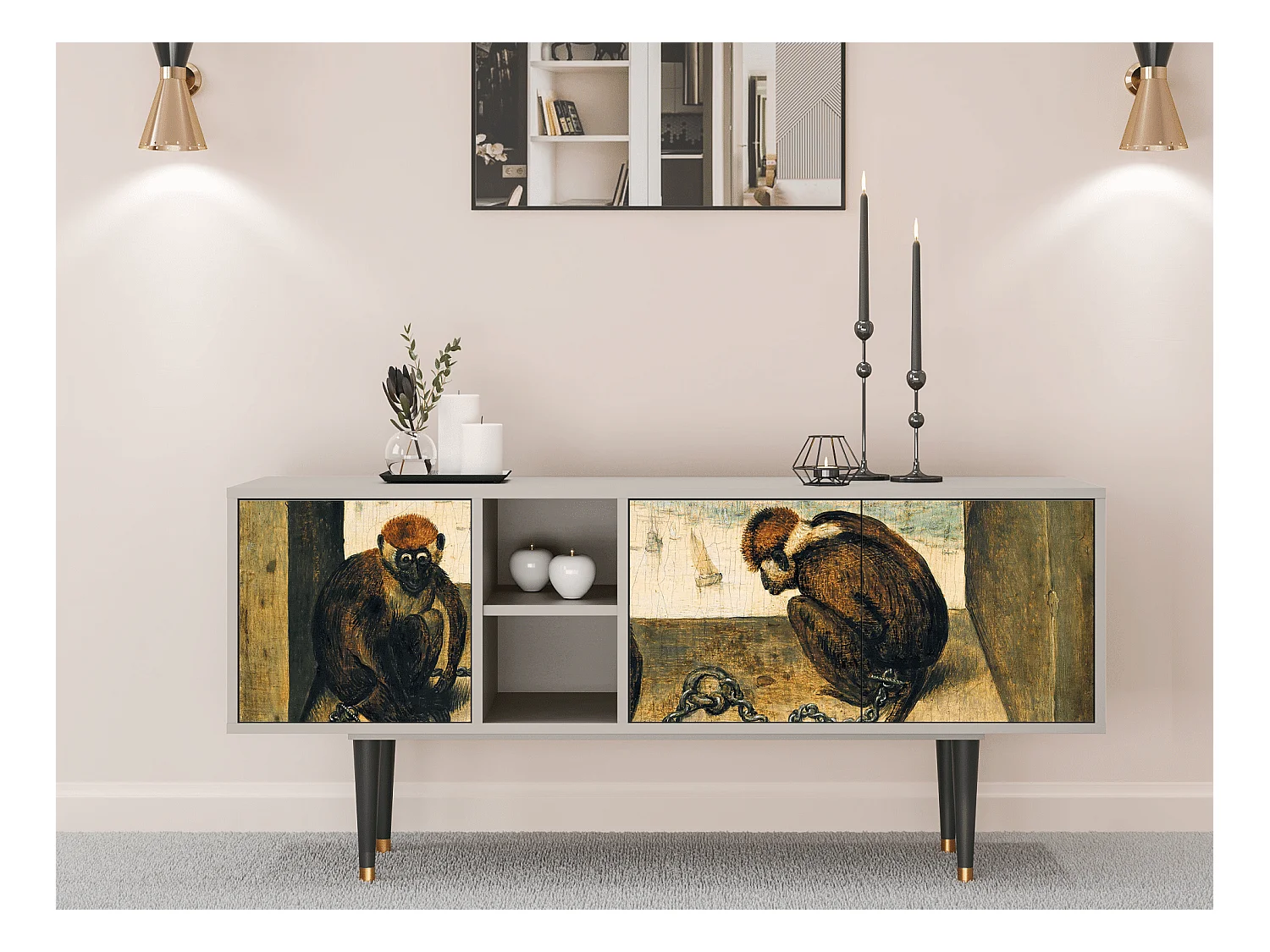 Meuble TV - 150х69х41 cm - T5 - Two Monkeys, Sable