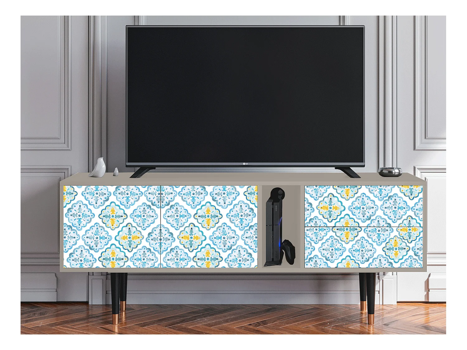 Meuble TV - 170х69х48 cm - T1 - Portugese tiles, Sable