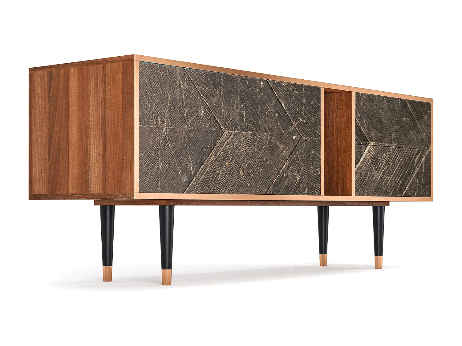 Szafka RTV - 170х69х48 cm - T1 - Wise Tree, Orzech