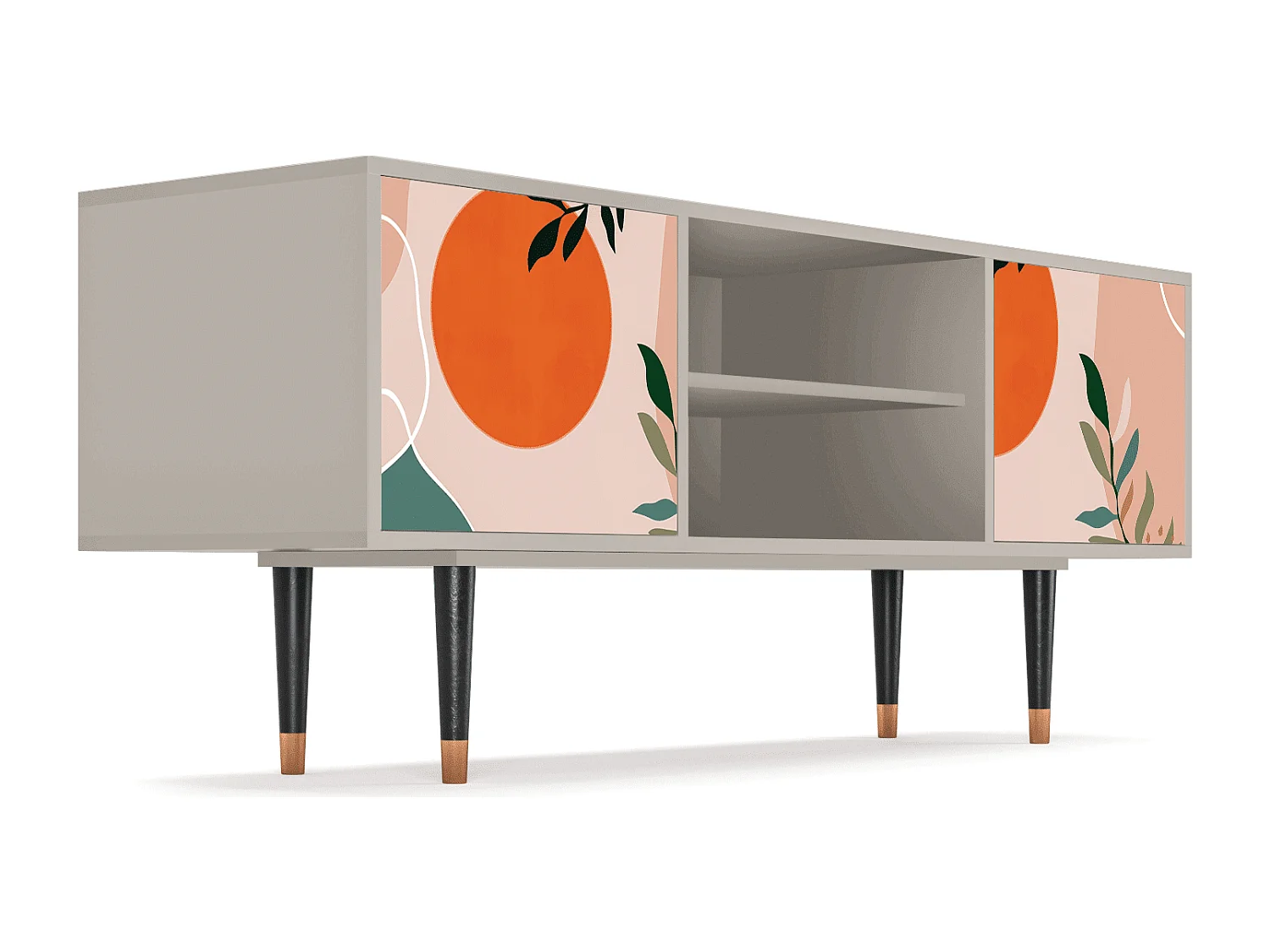 Szafka RTV - 170х69х48 cm - T2 - Artwork, Piaskowy