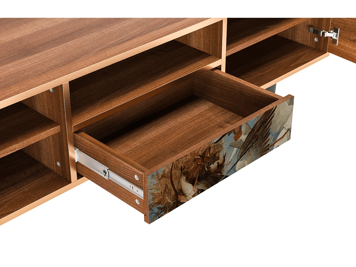 Meuble TV - 170х59х41 cm - T6 - The Fall, Noyer