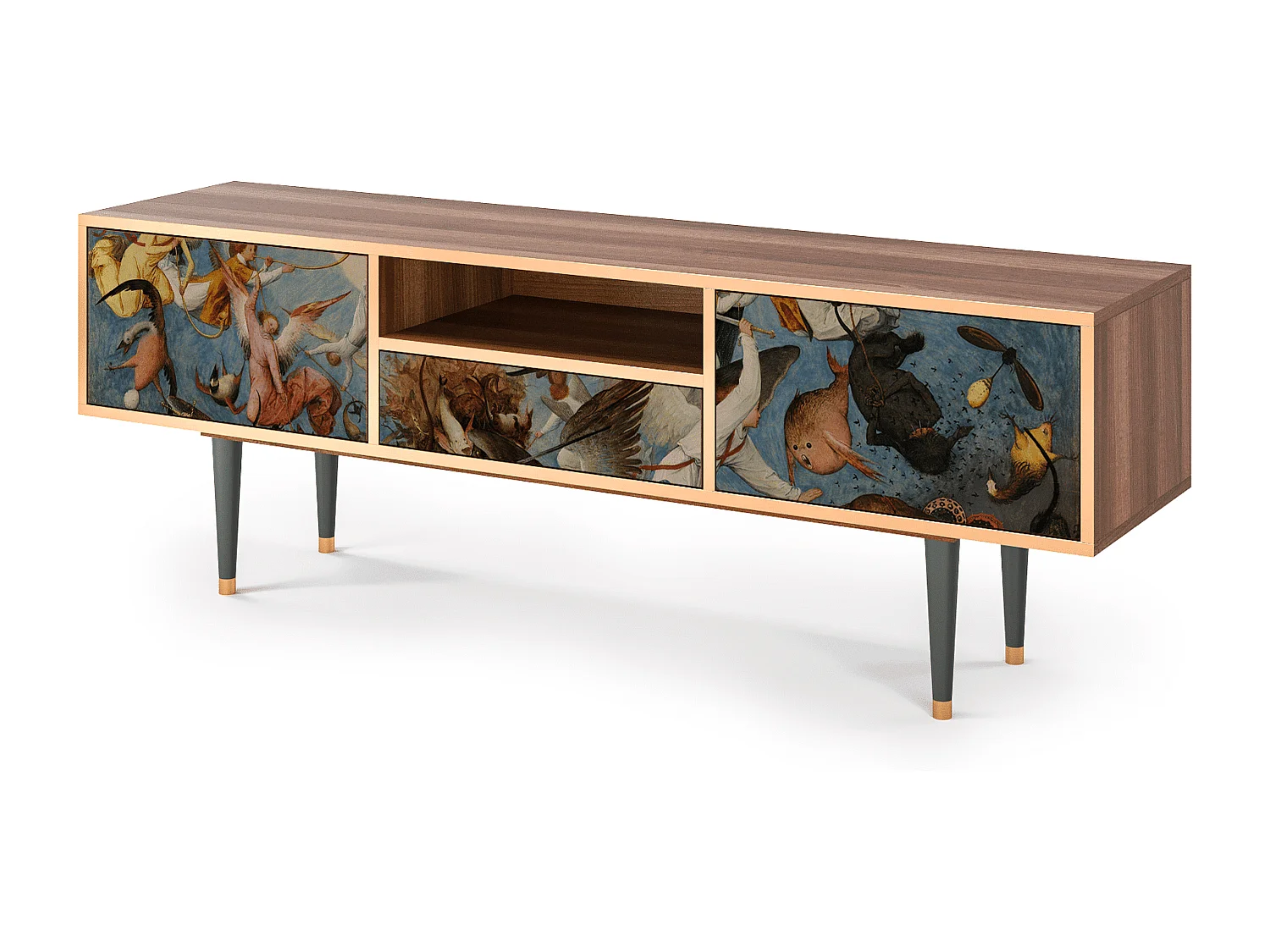 Meuble TV - 170х59х41 cm - T6 - The Fall, Noyer