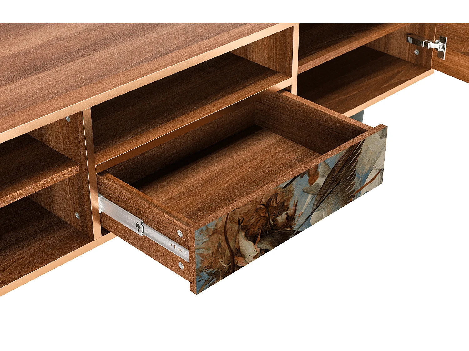 Meuble TV - 170х59х41 cm - T6 - The Fall, Noyer