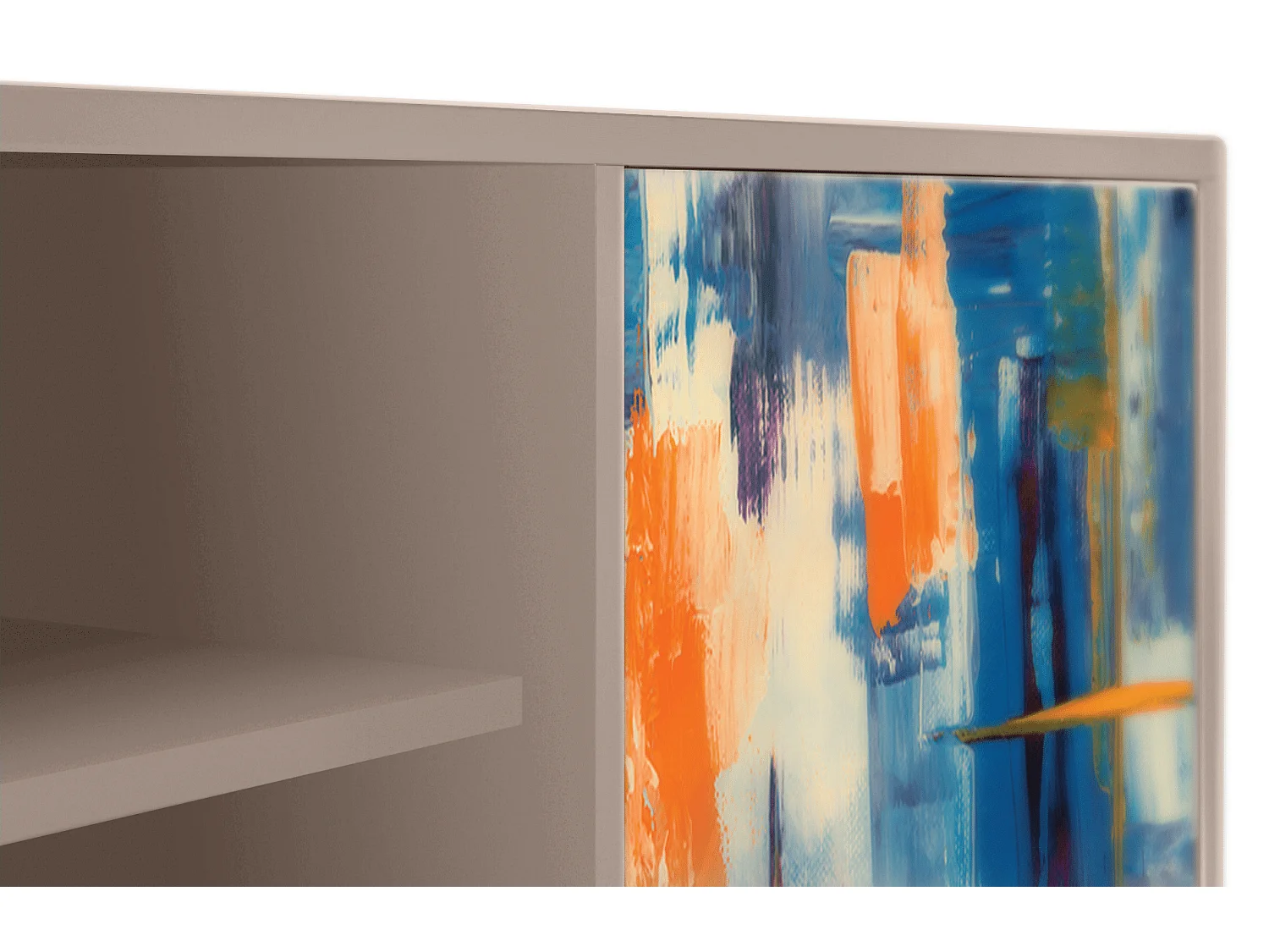 Meuble TV - 170х69х48 cm - T2 - Abstract Expressionism, Latte