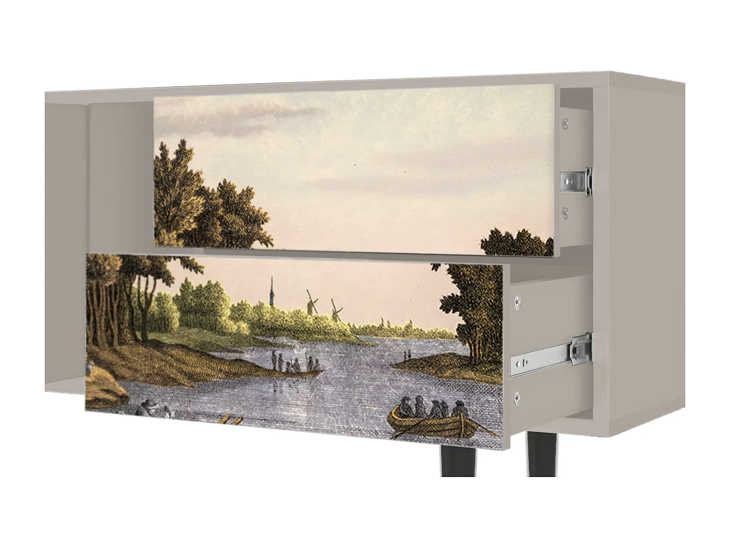 TV-Möbel - 170х69х48 cm - T1 - Mill along a River, Sand