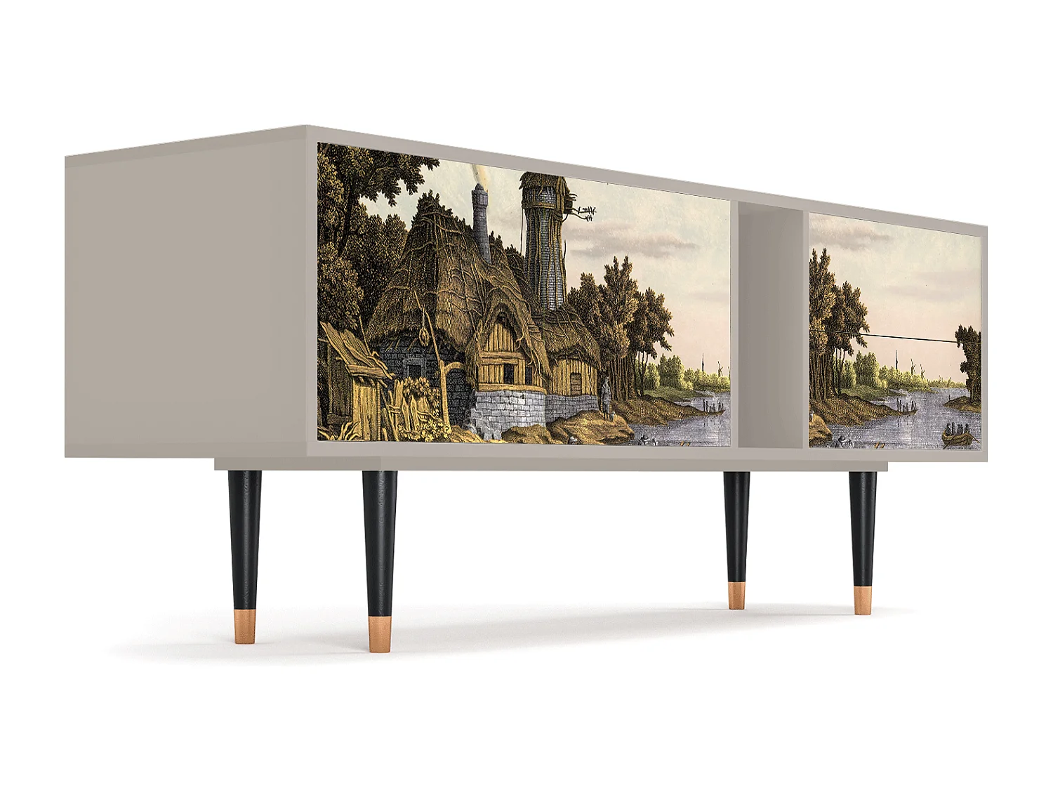 TV-Möbel - 170х69х48 cm - T1 - Mill along a River, Sand