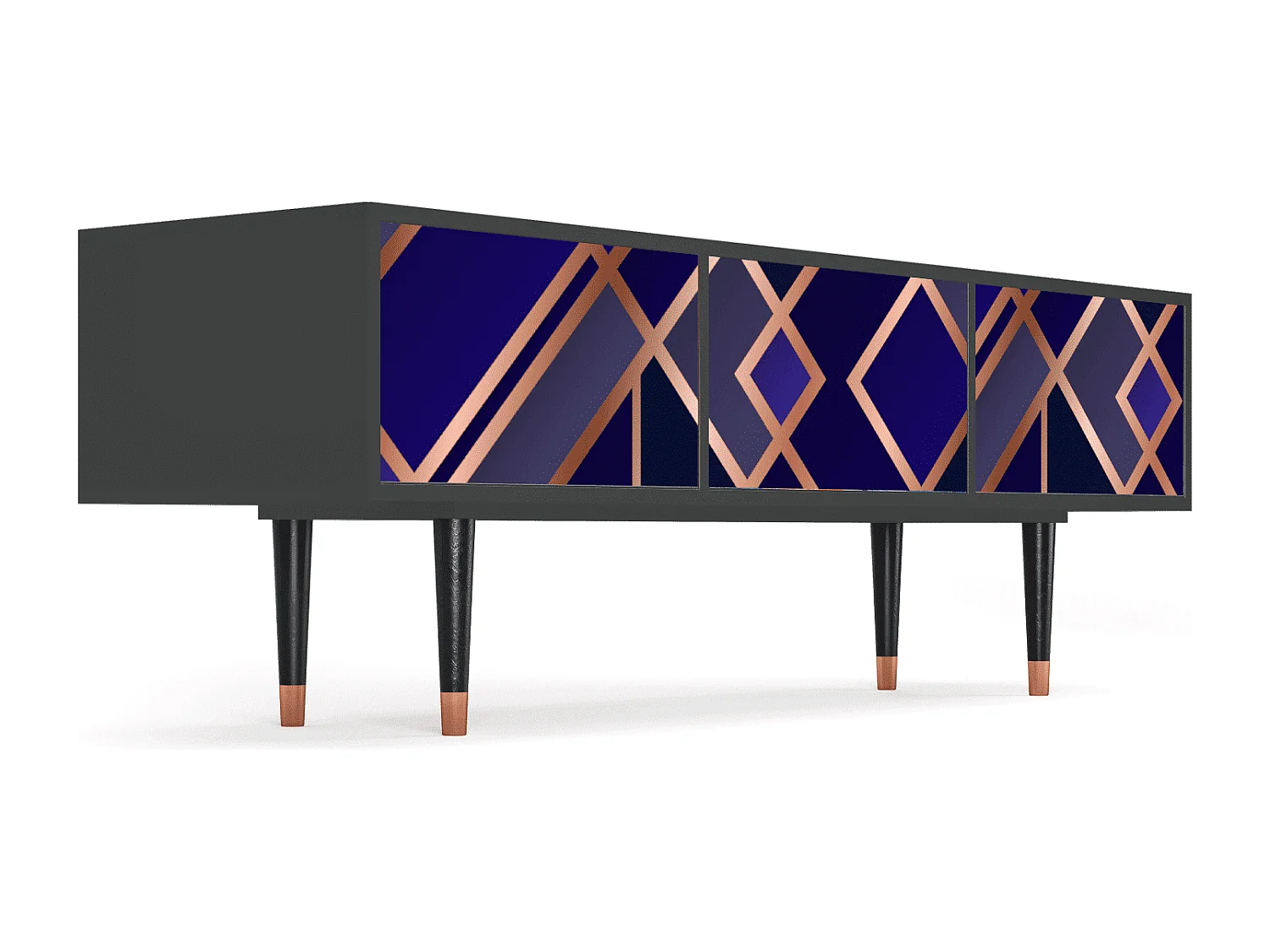 Mueble de TV - 170х59х48 cm - T4 - Aquamarine Getsby, Antracita