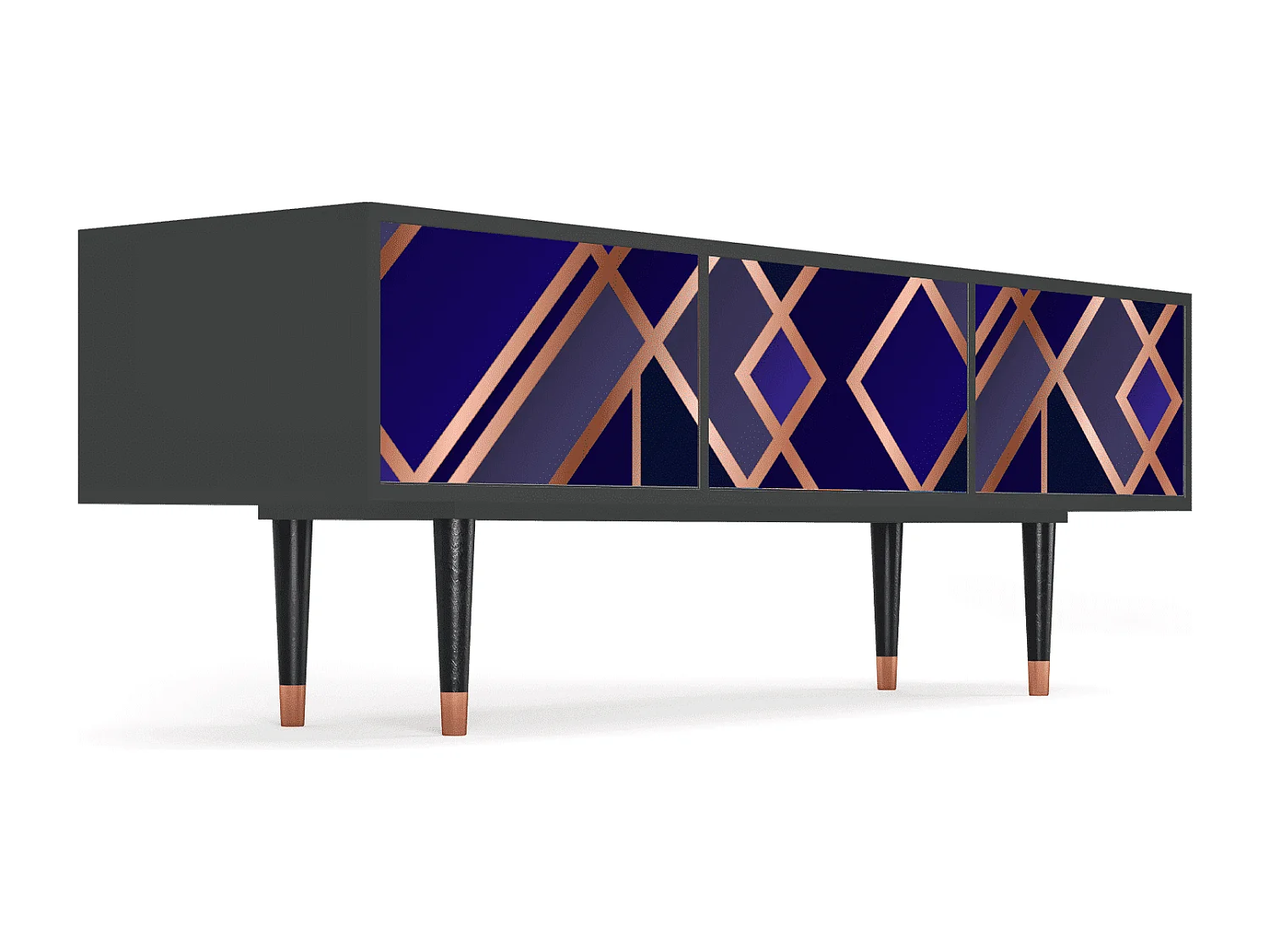 Meuble TV - 170х59х48 cm - T4 - Aquamarine Getsby, Anthracite