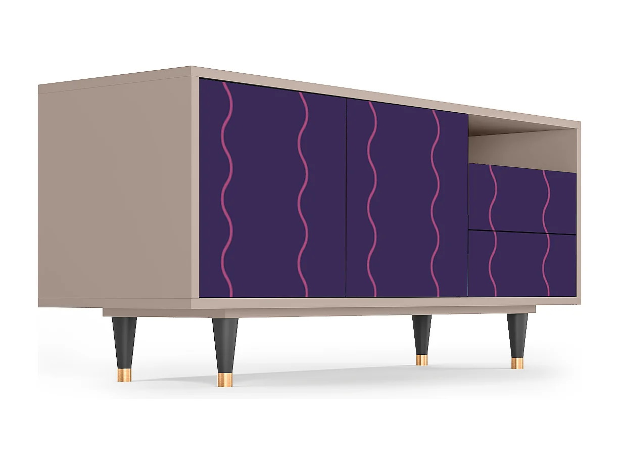 Mobile TV - 125х56х41 cm - T7 - Grape Maccaroni, Latte