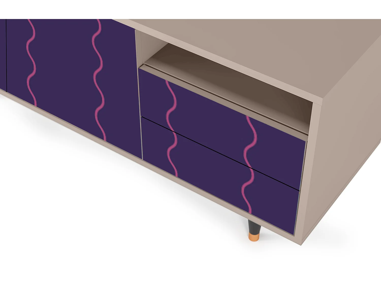 TV-Möbel - 125х56х41 cm - T7 - Grape Maccaroni, Latte