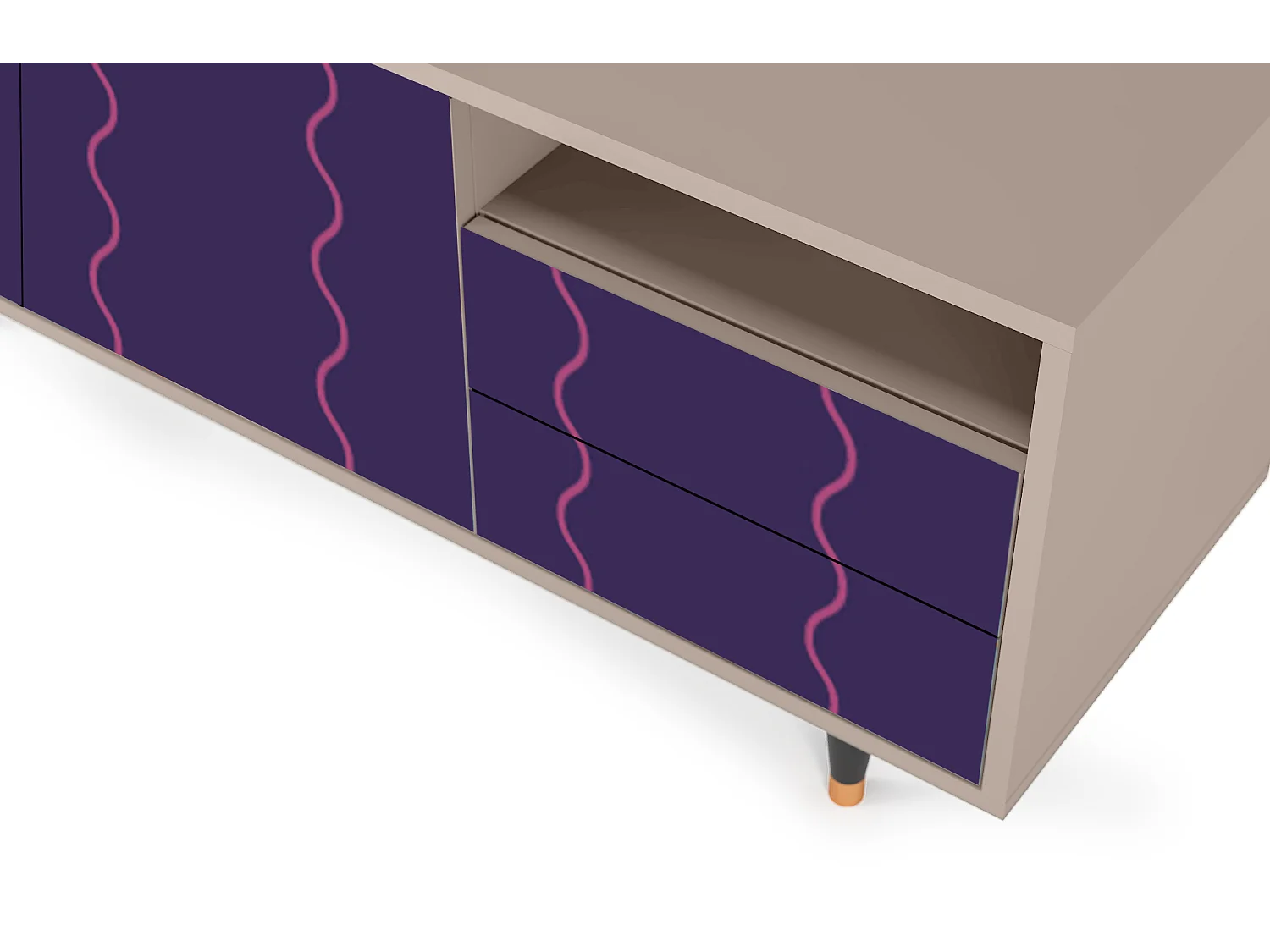 Meuble TV - 125х56х41 cm - T7 - Grape Maccaroni, Latte