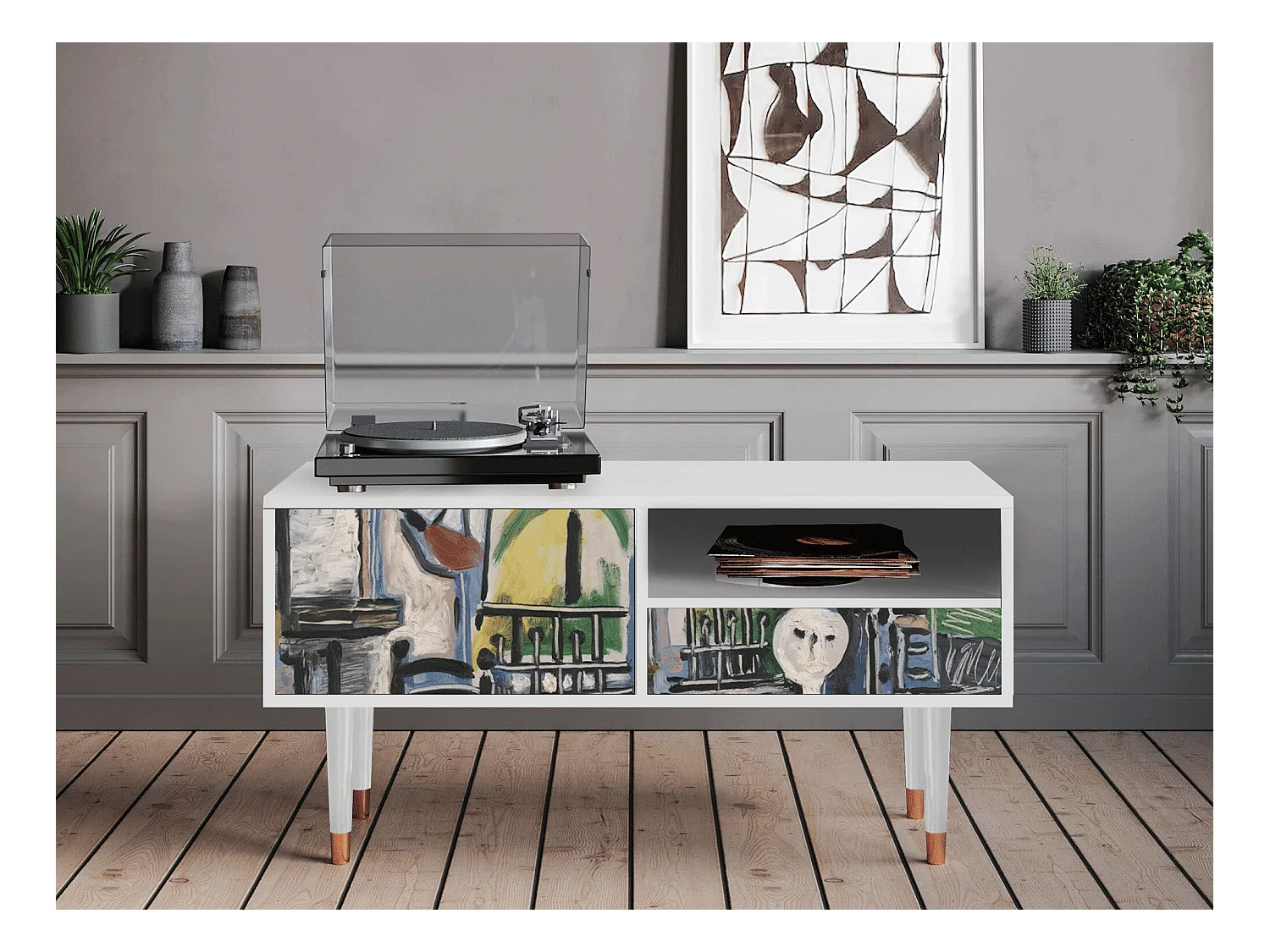 Mobile TV - 115х59х48 cm - T3 - The Studio , Bianco