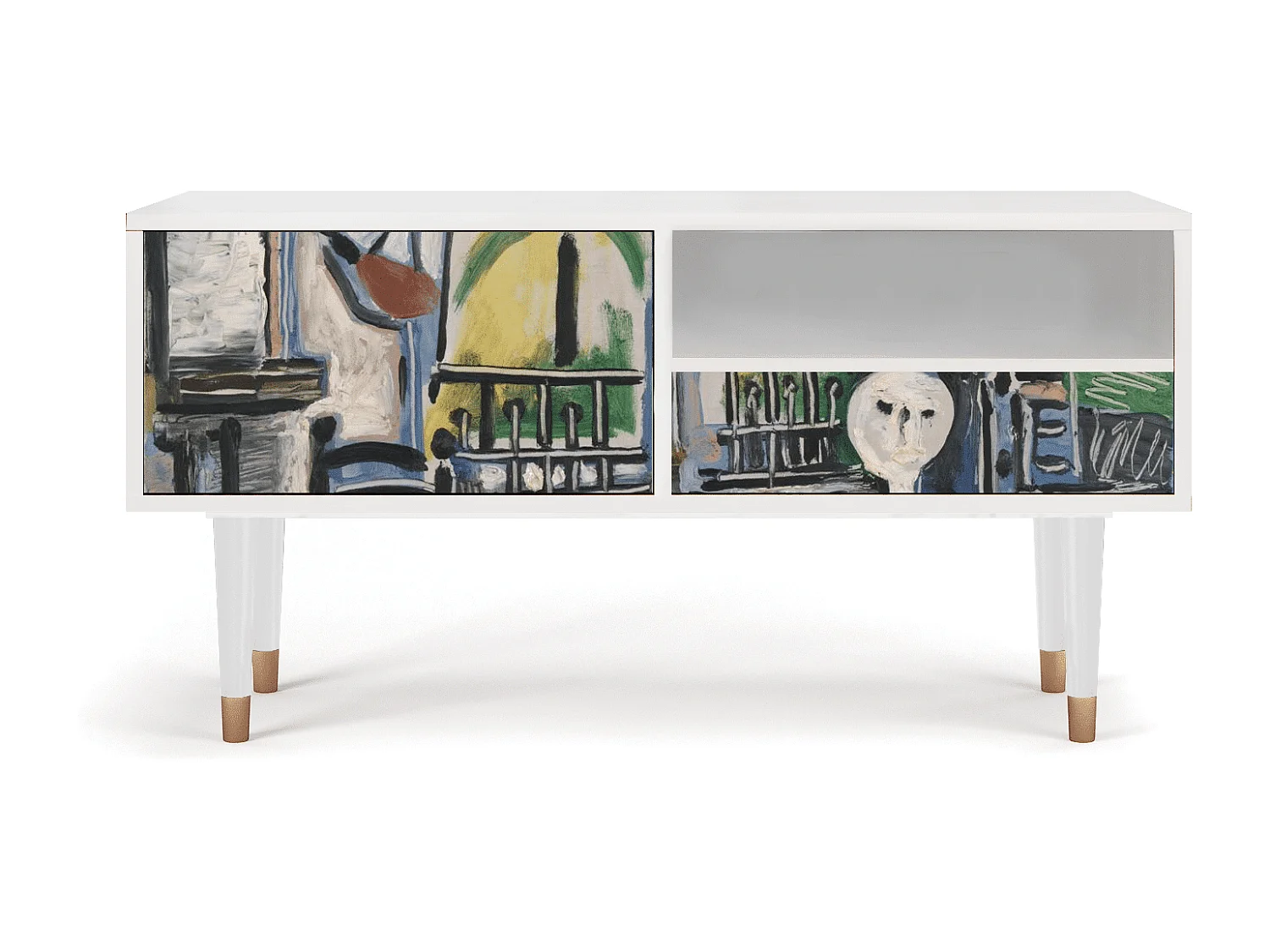 Mueble de TV - 115х59х48 cm - T3 - The Studio , Blanco