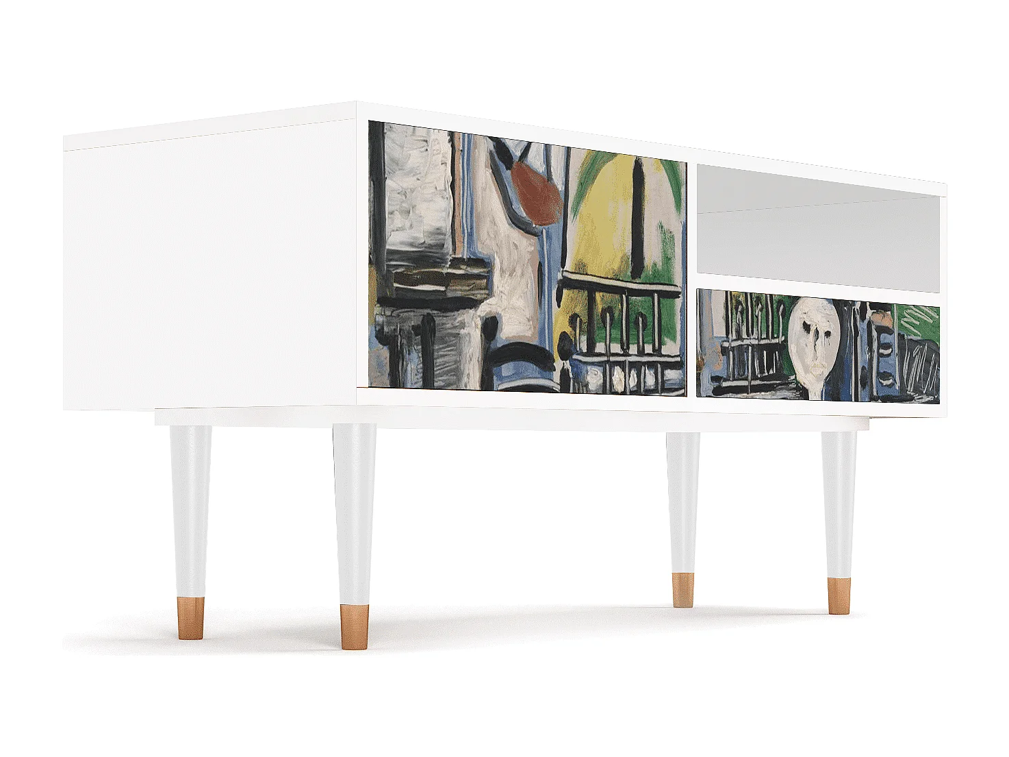 Mueble de TV - 115х59х48 cm - T3 - The Studio , Blanco