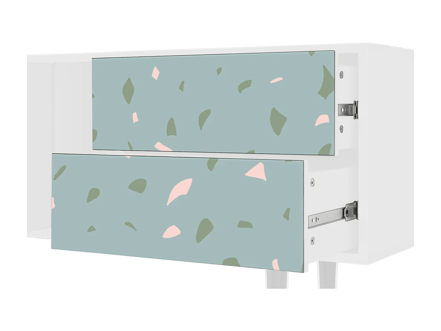 TV-Möbel - 170х69х48 cm - T1 - Blue Drops, Weiß