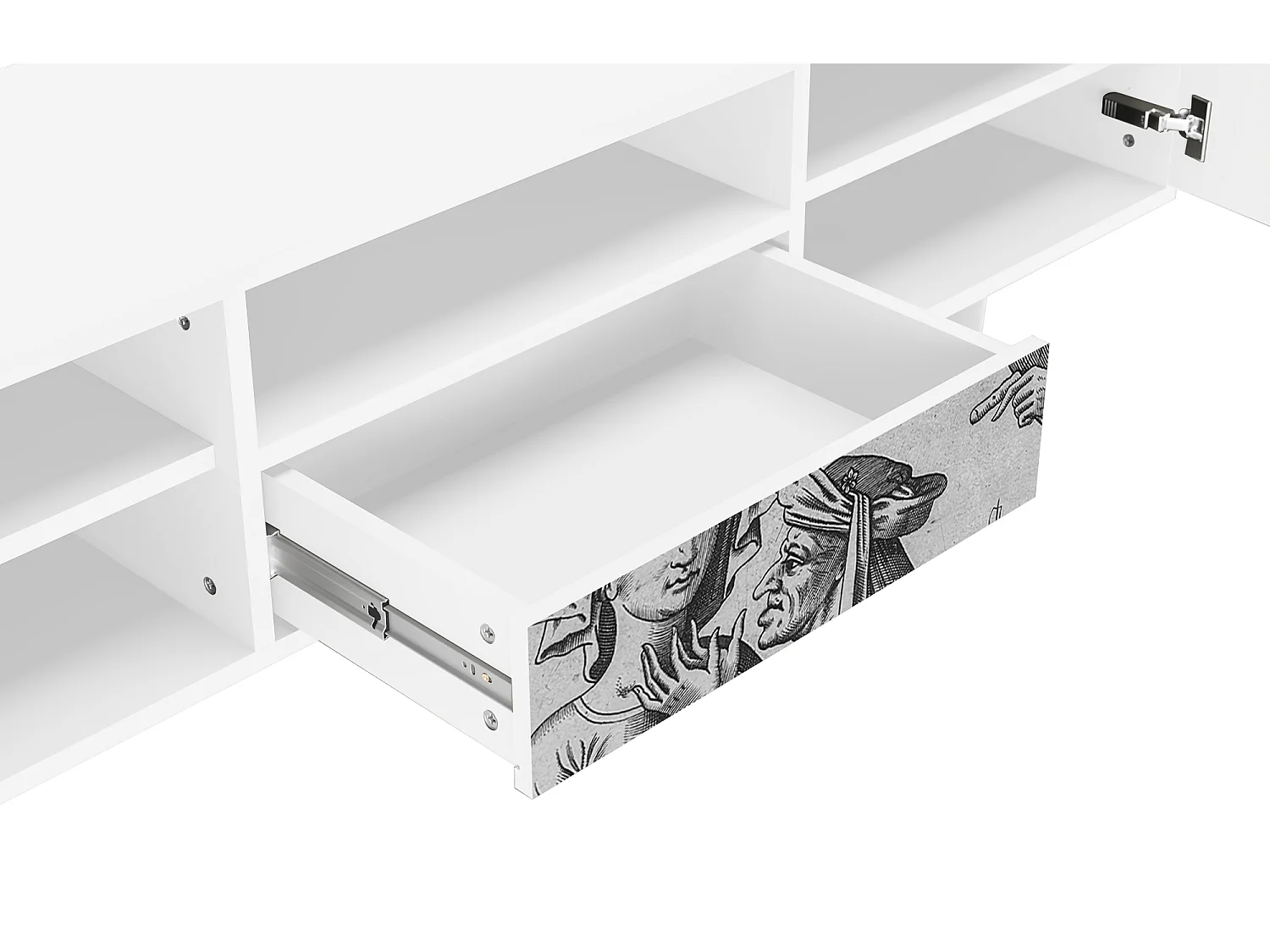 Mueble de TV - 170х59х41 cm - T6 - Blau Schuyte, Blanco